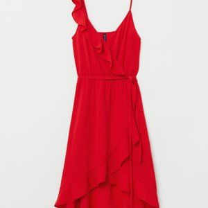 💃🏽 H&M DIVIDED RED WRAP DRESS 💃🏽